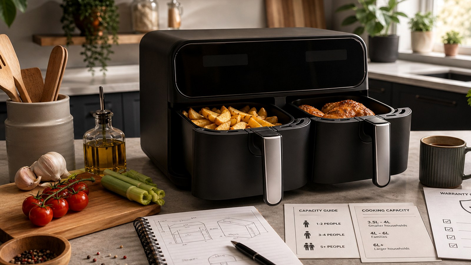 Ninja dual-zone air fryer evidence visual