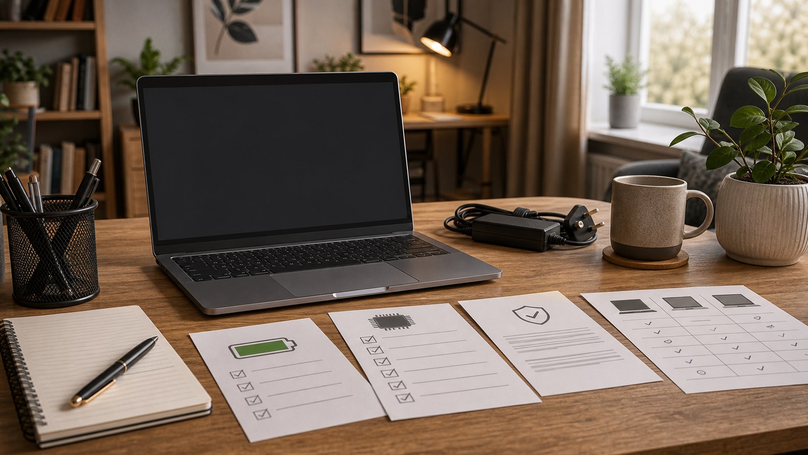 Refurbished laptop deal checklist with model and warranty evidence